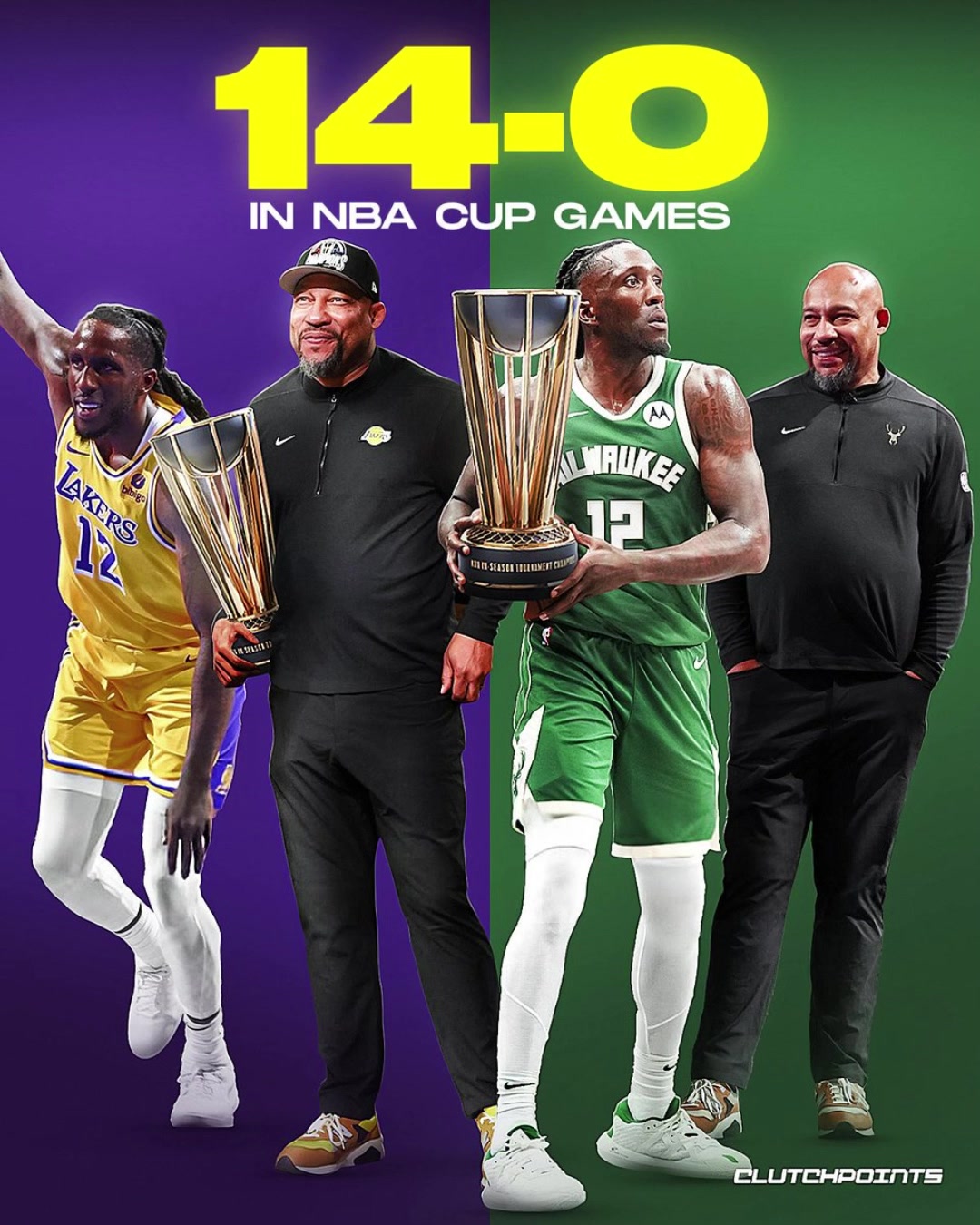 [字母哥]改名叫哈林杯吧！哈姆&普林斯连续两年NBA杯全胜1