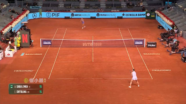 05月02日WTA1000马德里站半决赛 萨巴伦卡2-0斯维托莉娜 全场集锦
