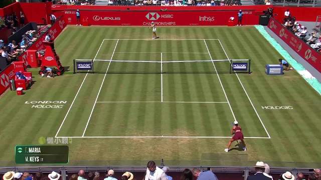 WTA500伦敦站女单半决赛 玛利亚 2 - 0 凯斯 全场集锦