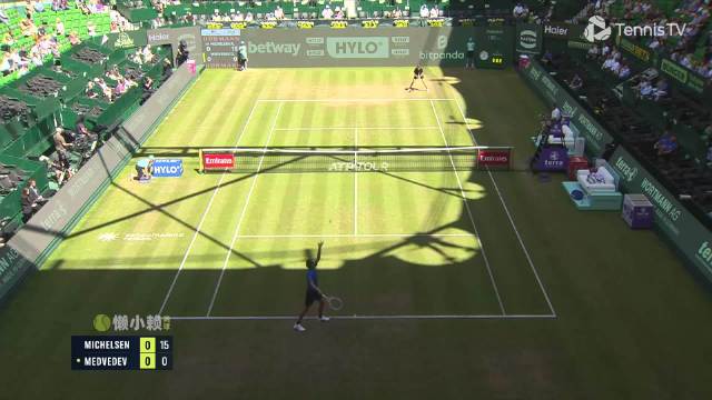 06月20日ATP500哈雷站1/4决赛 米克尔森0-2梅德韦杰夫 全场集锦