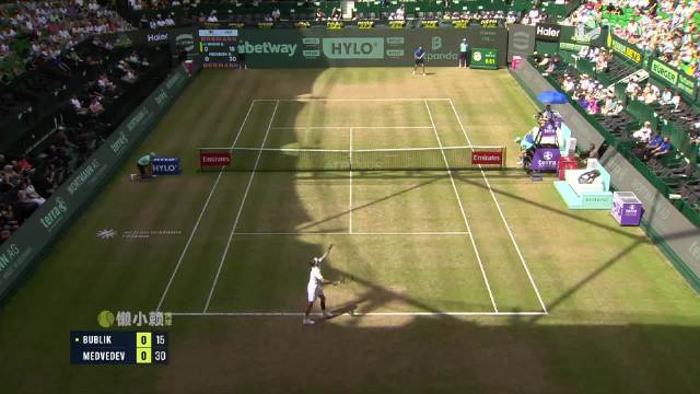 06月22日ATP500哈雷站决赛 布勃利克2-0梅德韦杰夫 全场集锦