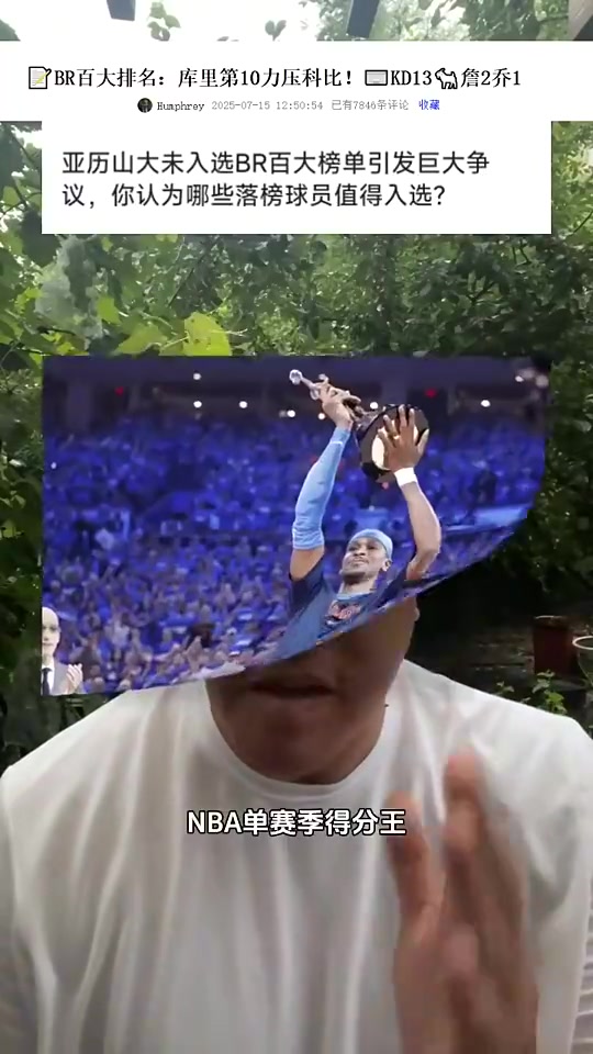 BR百大球员排名，亚历山大没进前100！马健发声：乔治怎么进的