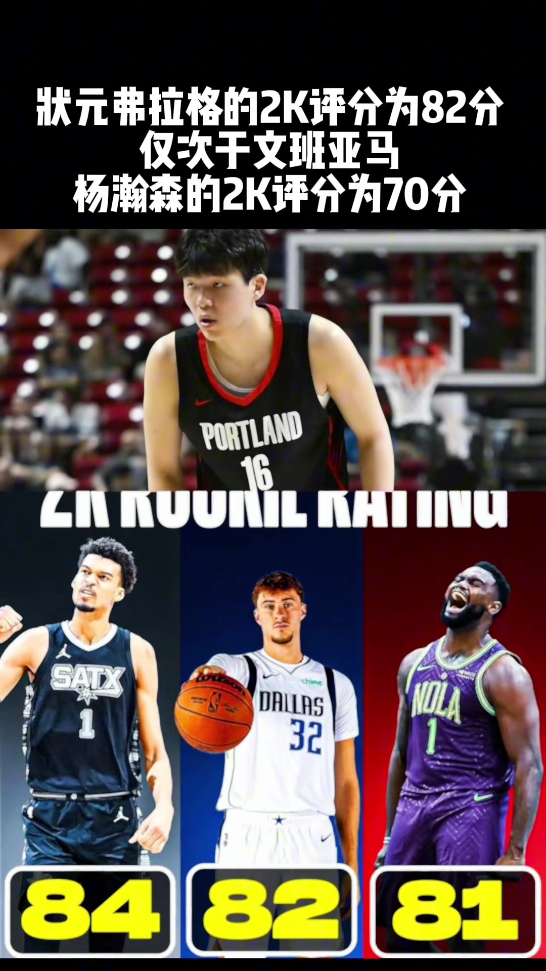 我会给你改到99的,明年就能见到GOAT杨瀚森了