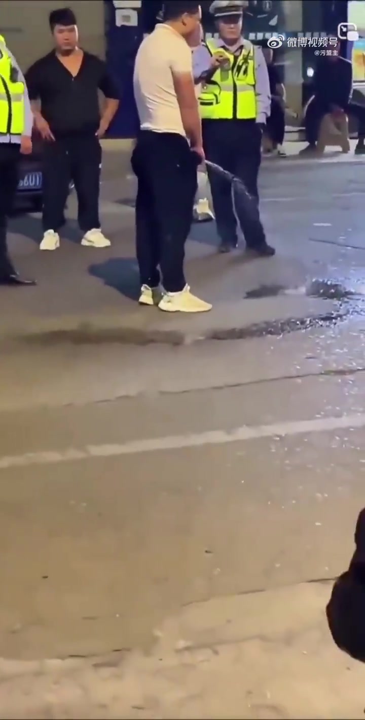 交警：这家伙不按套路出牌，尿完不抖几下就跑