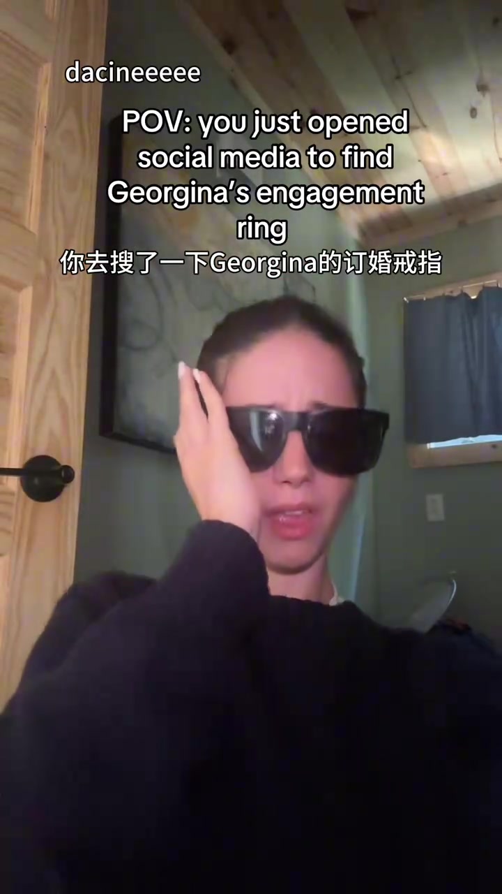 【视频】已经吸引了全球的关注！外网网红被乔治娜钻戒“闪瞎”！