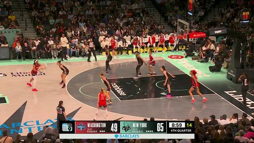 08月29日WNBA常规赛 华盛顿神秘人 63 - 89 纽约自由人 全场集锦