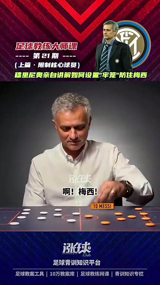 [精彩剪辑]什么水平️穆里尼奥亲自讲解如何防住梅西