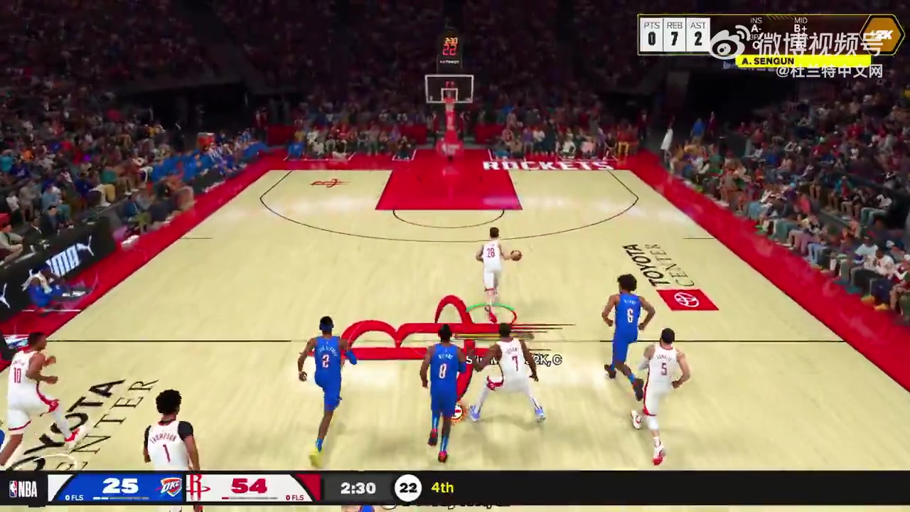【推荐视频】2K26是真的6 ！杜兰特上演连续中圈超远3分飚
