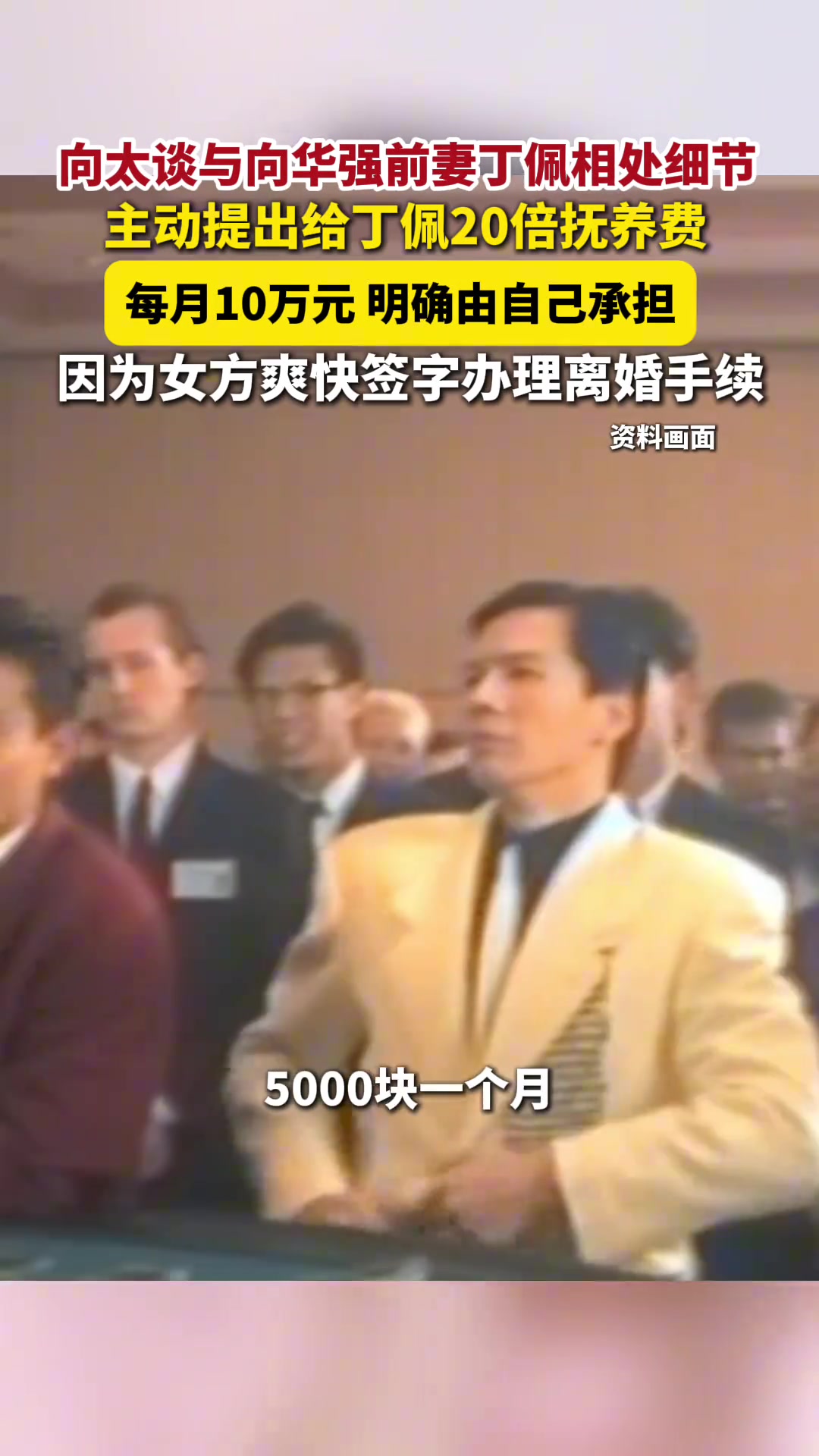 向太談與向華強(qiáng)前妻丁佩相處細(xì)節(jié)：主動(dòng)提出給20倍撫養(yǎng)費(fèi)