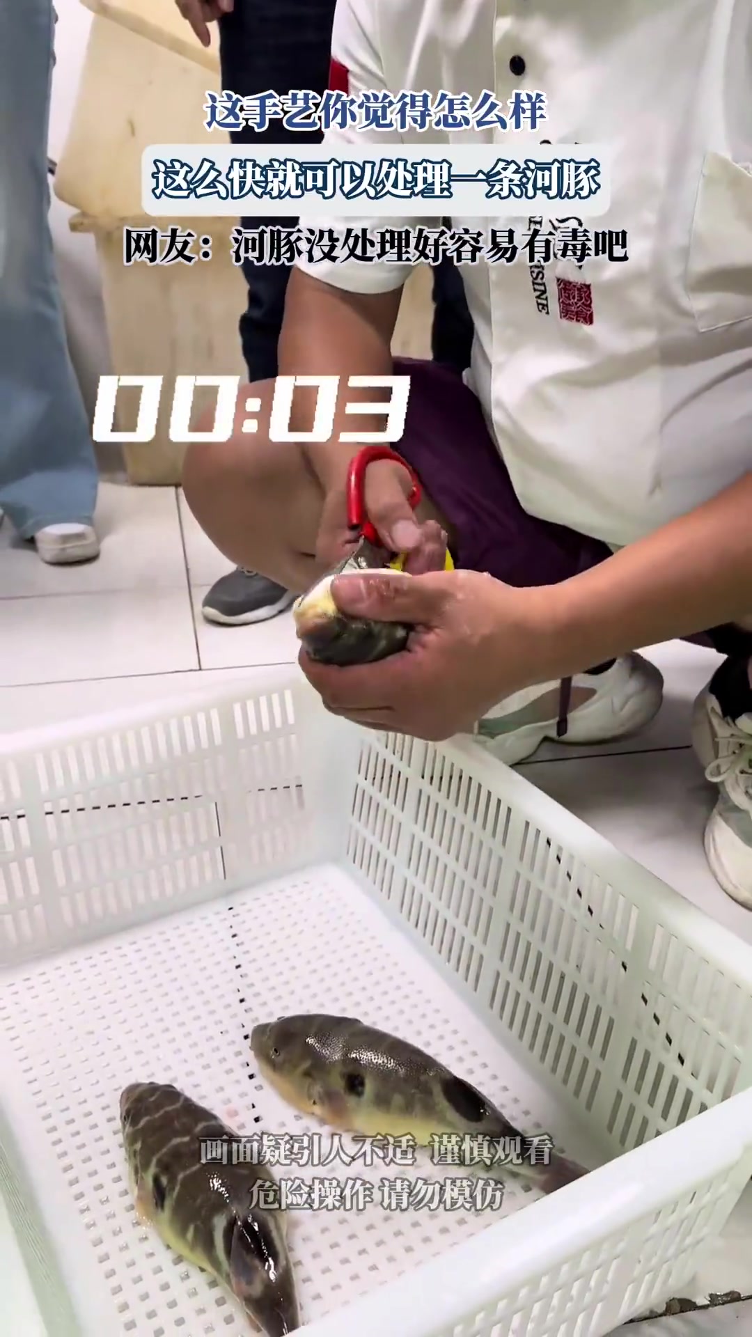 这手艺你觉得怎么样，这么快就可以处理一条河豚