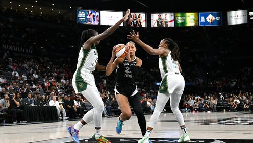 WNBA季后赛首轮G3 西雅图风暴73 - 74拉斯维加斯王牌 全场集锦