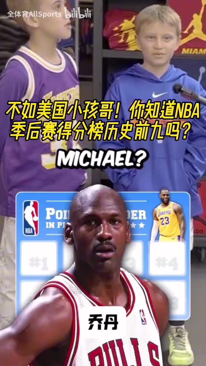 小球迷是真愛籃球??！街頭采訪：NBA季后賽得分歷史前九都有誰(shuí)？