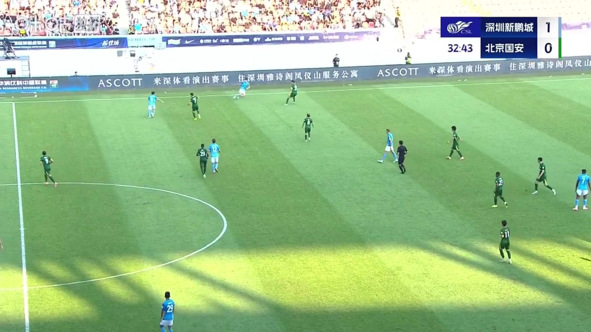 轻松吃饼！韦斯利禁区内接横传一蹴而就，国安0-2落后！
