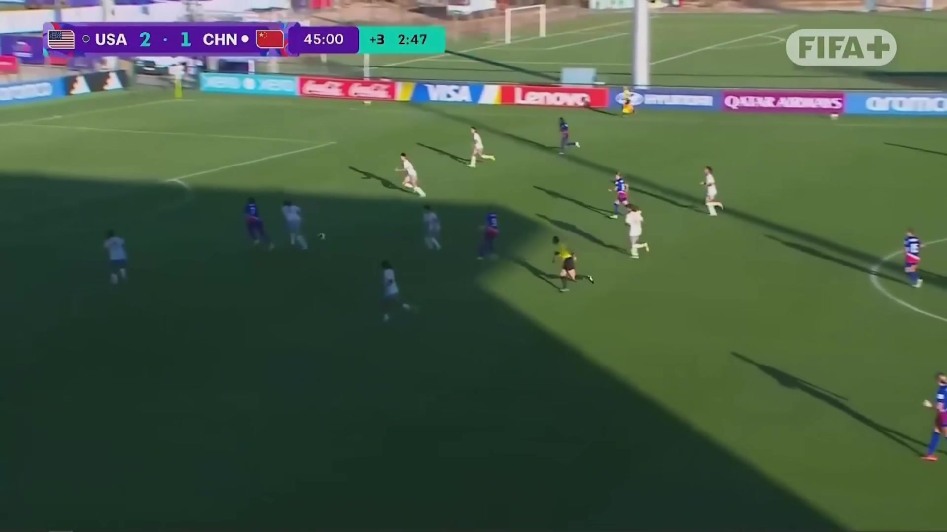突然崩盘！U17美国女足4分钟连入2球，中国女足1-3落后