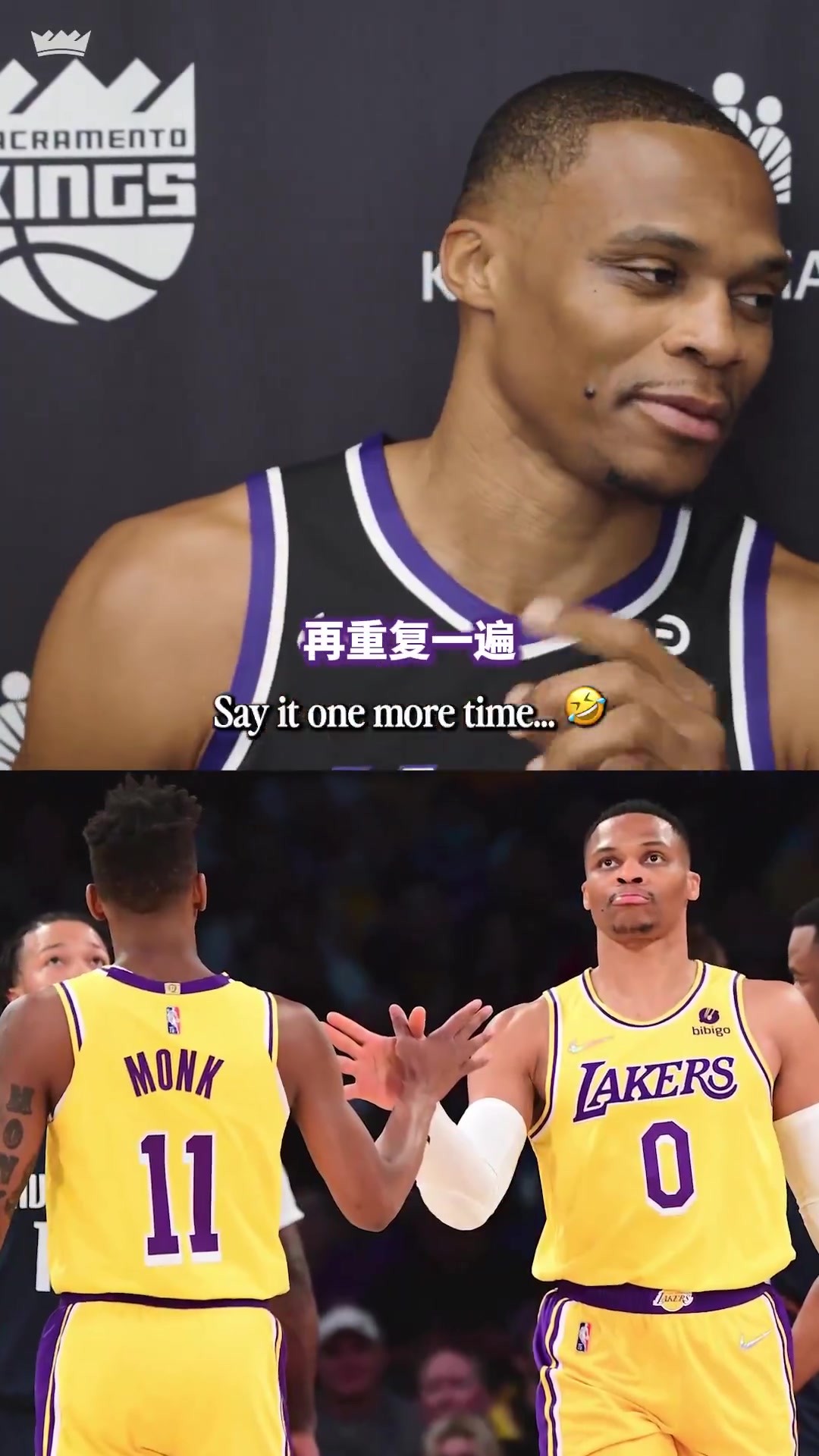 威少的真心话！记者问：在场下 你会对队内年轻人做些什么？