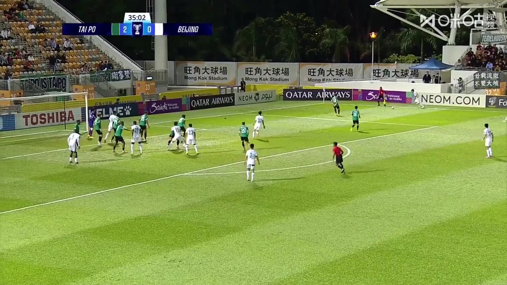 扳回一城!柏杨头球破门,国安1-2大埔