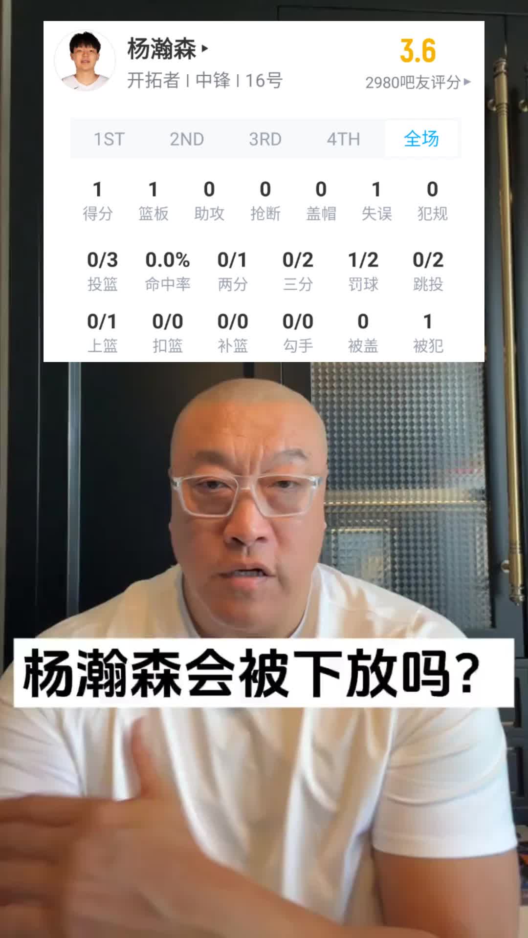 马健:瀚森非防守型中锋!他得在进攻端有所斩获,否则要被下放! 马健:瀚森非防守型中锋!他得在进攻端有所斩获,否则要被下放!