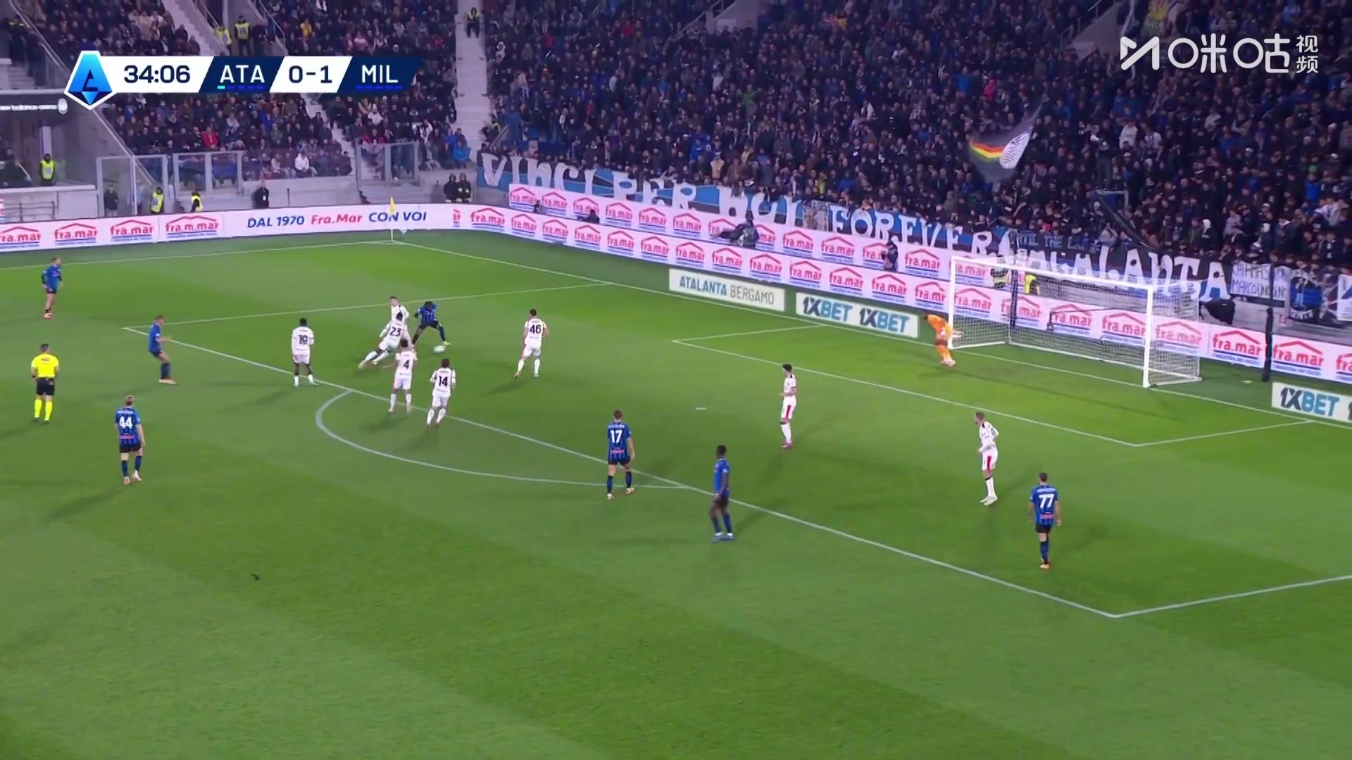 扳平比分!帕沙利奇精准渗透,克曼转身爆杆近角得手