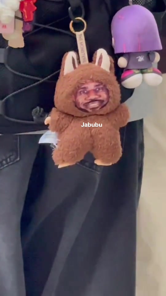 网友逛街偶遇有人书包挂着詹姆斯labubu 网友逛街偶遇有人书包挂着詹姆斯labubu