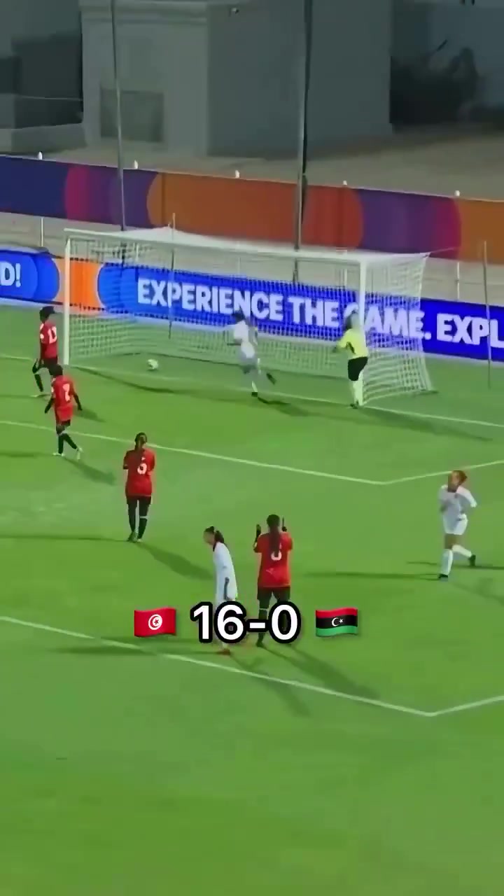 不忍直视!友谊赛突尼斯女足16-0血洗利比亚女足
