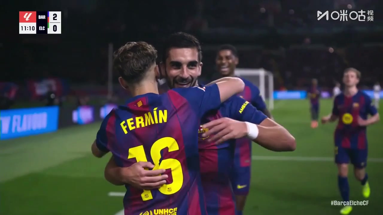 巴萨3分钟2球！埃尔切高压打法再次失误！费尔明助攻费兰破门！
