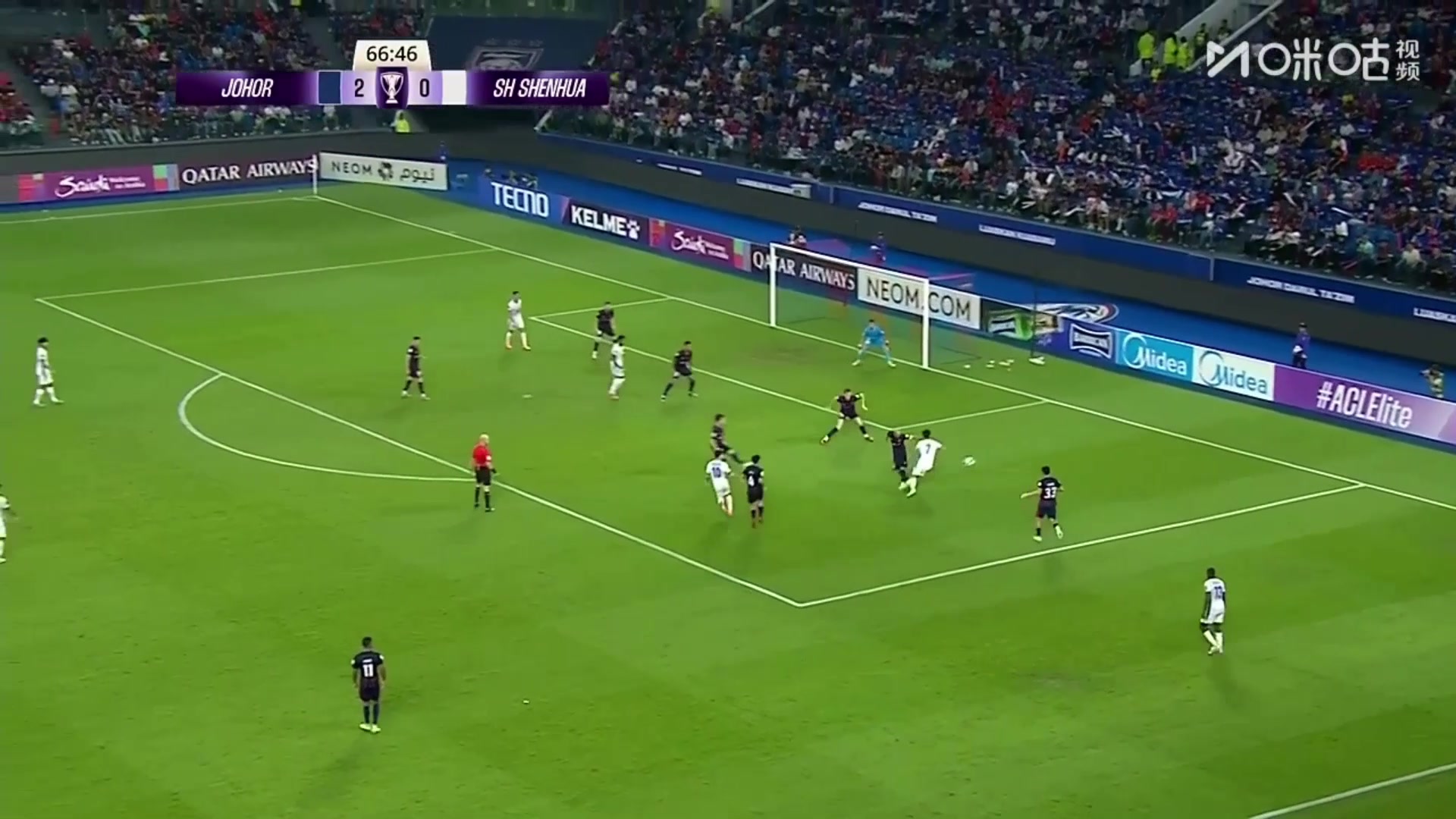 徐皓陽造點！米內羅主罰命中，申花扳回一球1-2柔佛