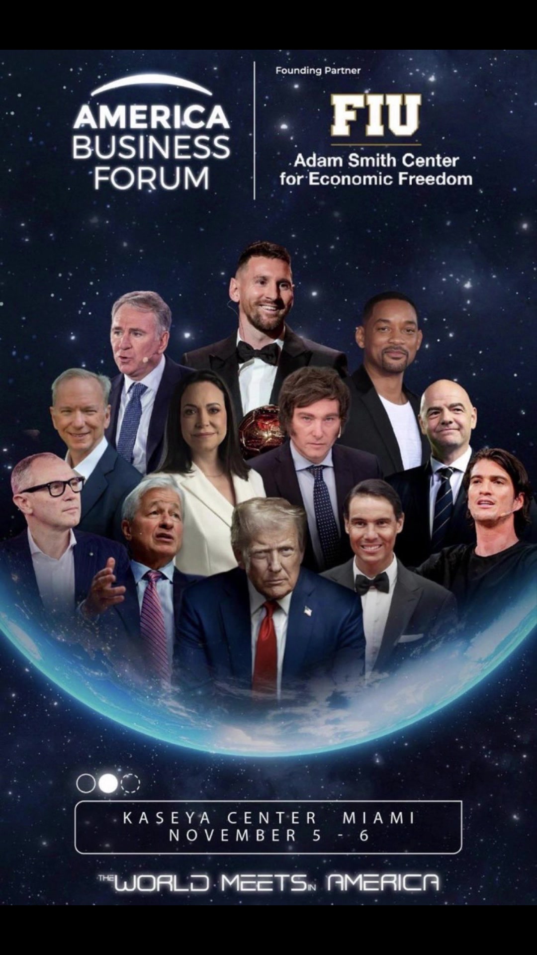 梅西和眾多全球知名人士將一同出席美國商業(yè)論壇