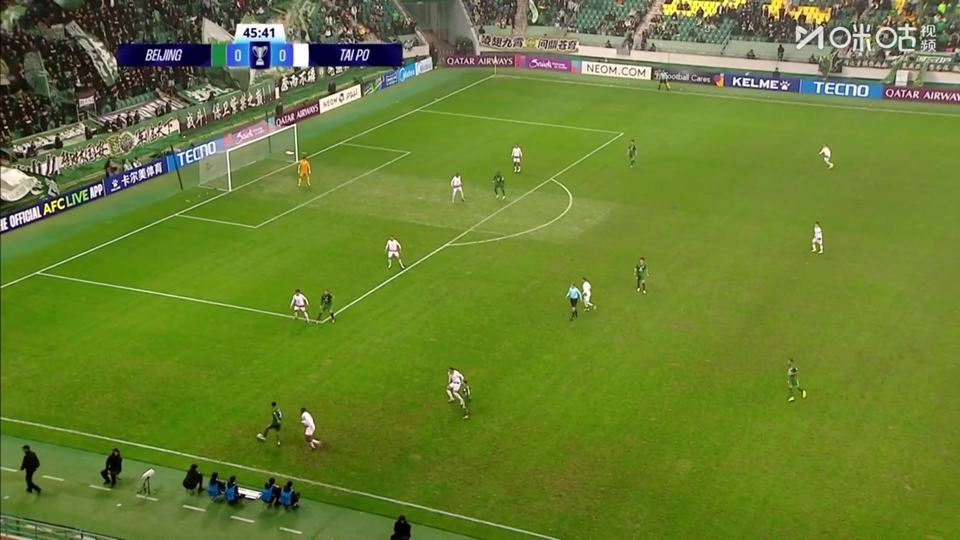 閃擊！張玉寧下半場(chǎng)開場(chǎng)不到1分鐘破門，國安1-0領(lǐng)先