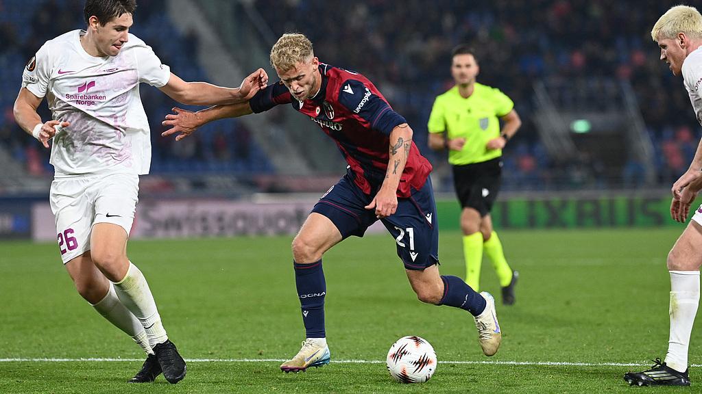 欧联杯-利科扬尼斯染红 10人博洛尼亚0-0布兰