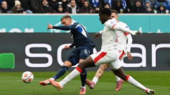 德甲-哈伊达里破门兰姆佩尔建功 霍芬海姆3-1莱比锡