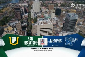 NCAA常规赛 旧金山大学 70 - 76 孟菲斯大学 全场集锦 王俊杰5分5