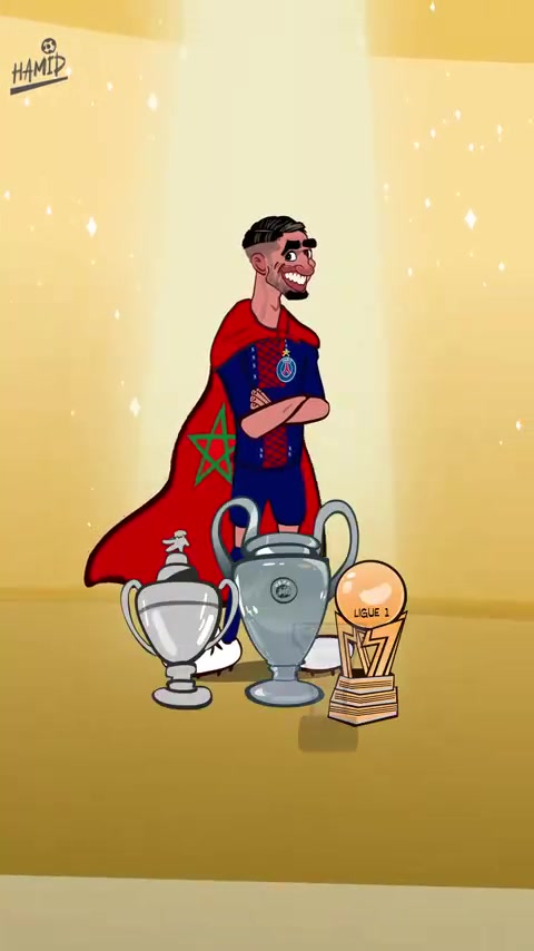 【推荐】击败萨拉赫和奥斯梅恩！外网动画恶搞：阿什拉夫当选非洲