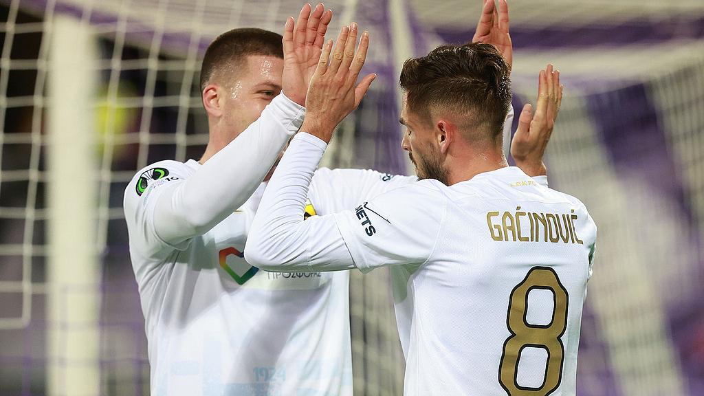 欧协联-加齐诺维奇破门拉涅利破门被吹 雅典AEK1-0佛罗伦萨