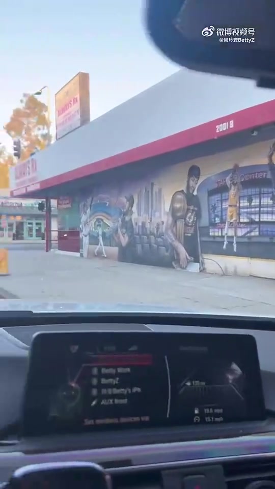 周玲安：在洛杉矶开车， 突然看到詹姆斯科比浓眉的涂鸦墙