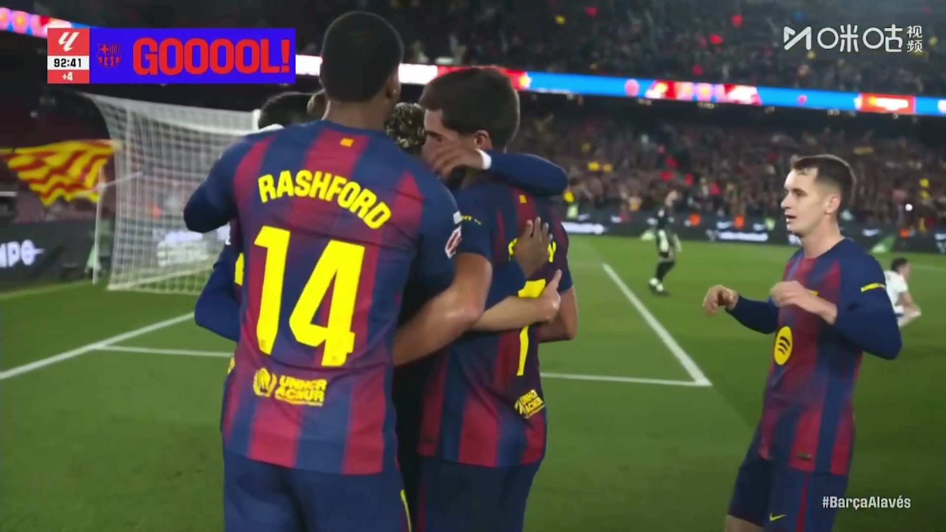  锁定胜局！亚马尔助攻奥尔莫破门，巴萨3-1领先阿拉维斯