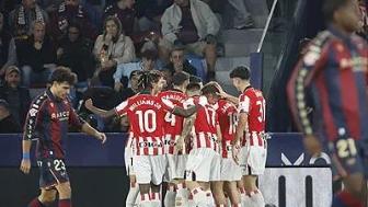 西甲-纳瓦罗破门尼科建功 毕尔巴鄂竞技客场2-0莱万特