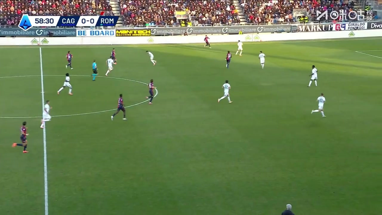 【集锦】意甲-切利克直红盖塔诺制胜球 十人罗马0-1卡利亚里