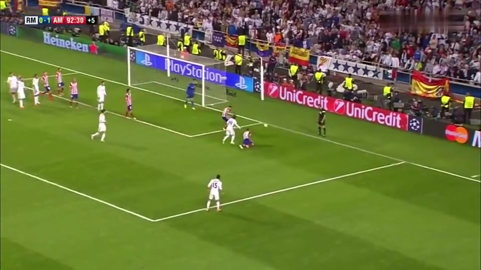 【精彩剪辑】拉莫斯封神进球！9248奇迹绝平马竞皇马起死回生