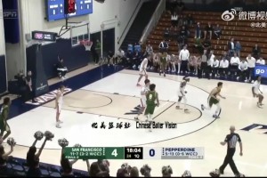 01月11日NCAA常规赛 旧金山大学80-60佩珀代因大学 全场集锦