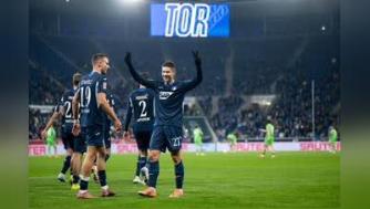 德甲-克拉马里奇戴帽兰姆佩尔传射 霍芬海姆5-1门兴