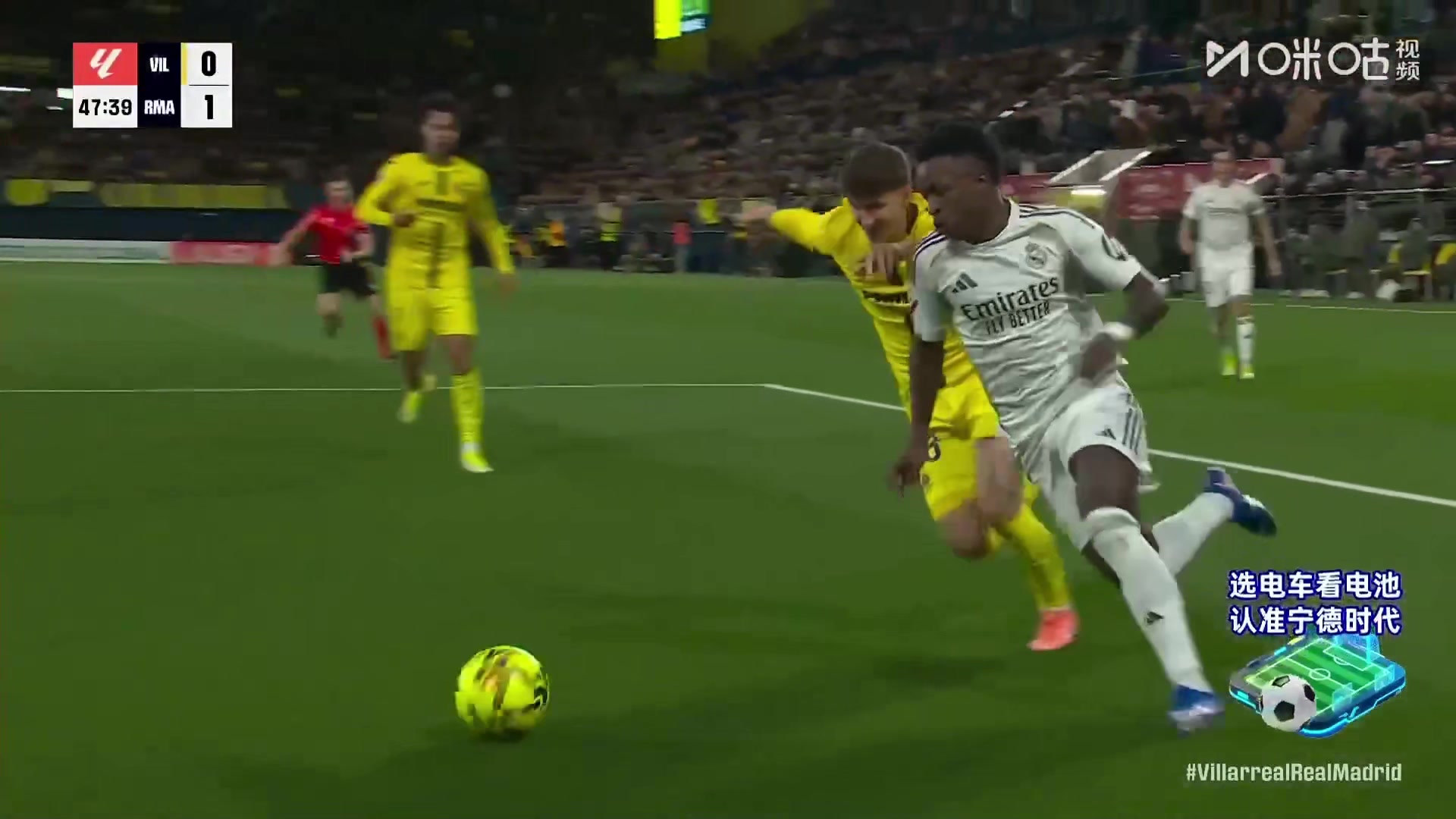 赛季联赛第20球!维尼修斯强突传中,姆巴佩抢射破门