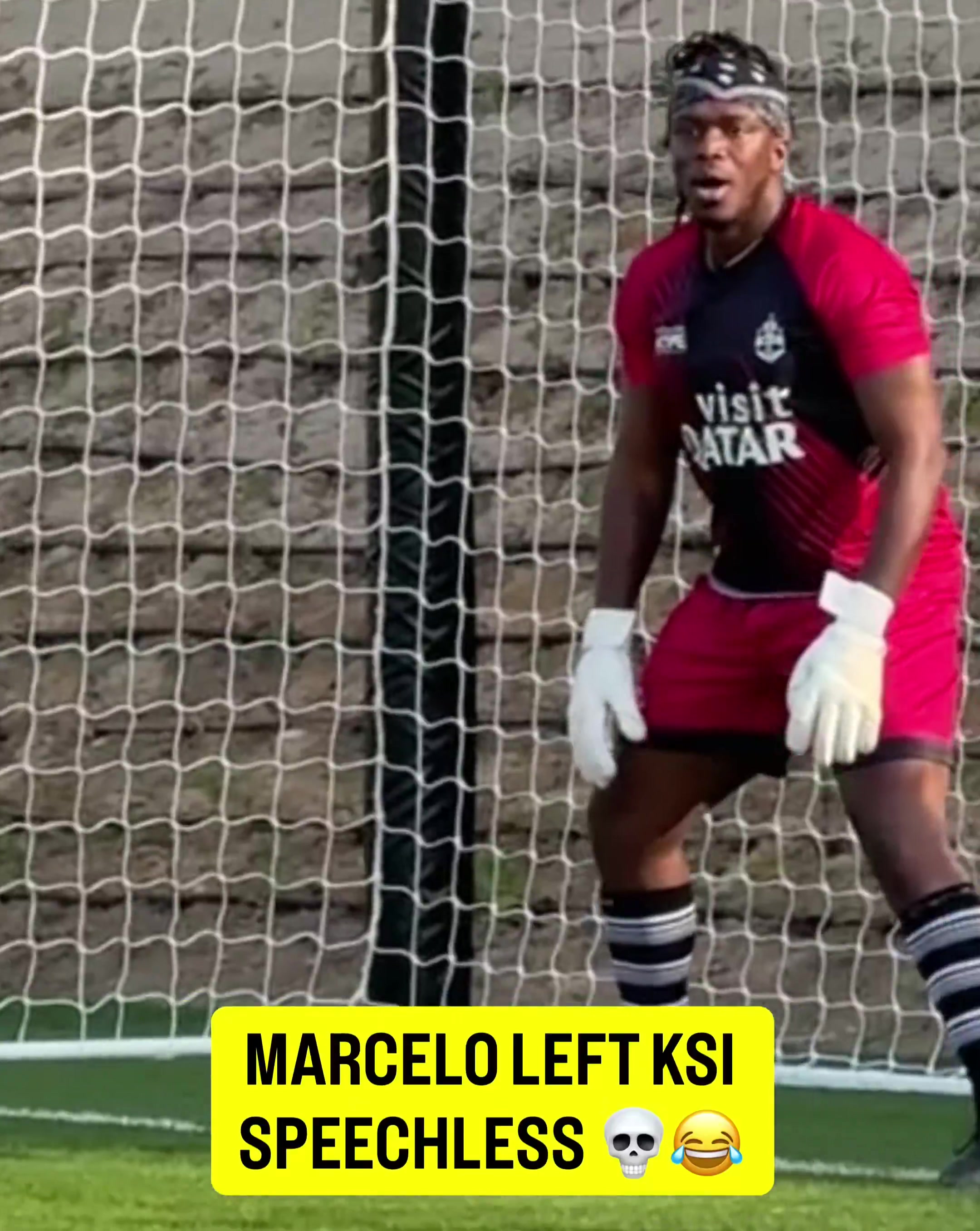 马塞洛背身脚后跟罚进点球，网红KSI直接惊呆了