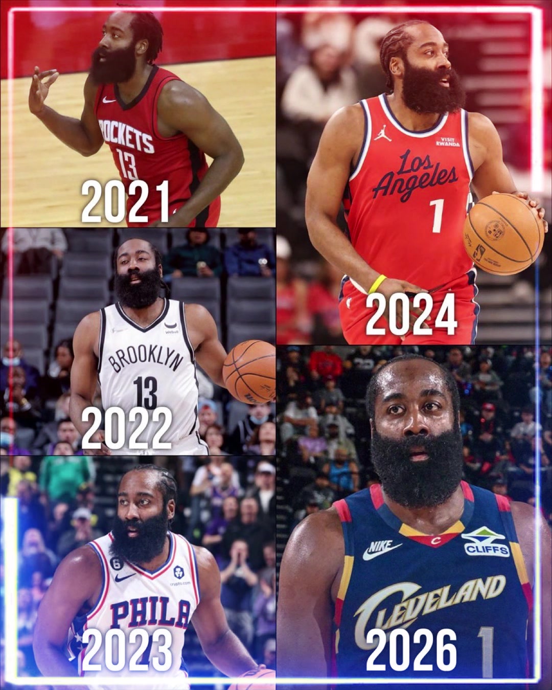 【推荐】登哥这几年换队频率确实有点高啊，五年内换了五支不同球