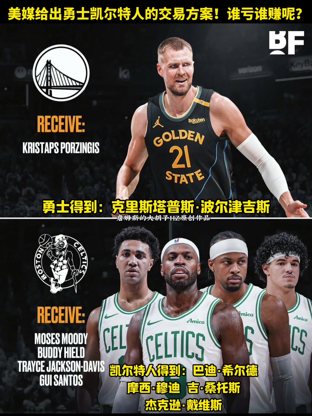 [集锦]真的来了！去年美媒给出勇士和绿军交易方案！勇士4换1