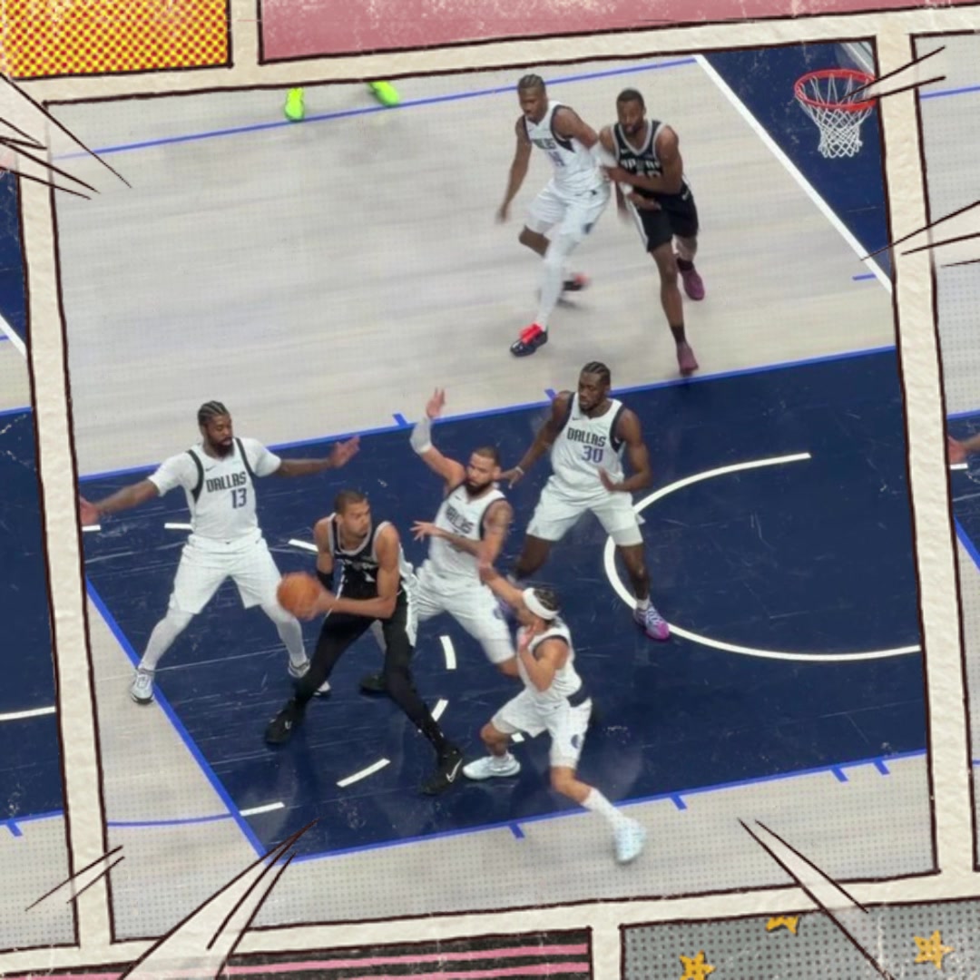 【集锦】又一幅世界名画！文班的威胁实在太大了，直接吸引独行侠4人防守