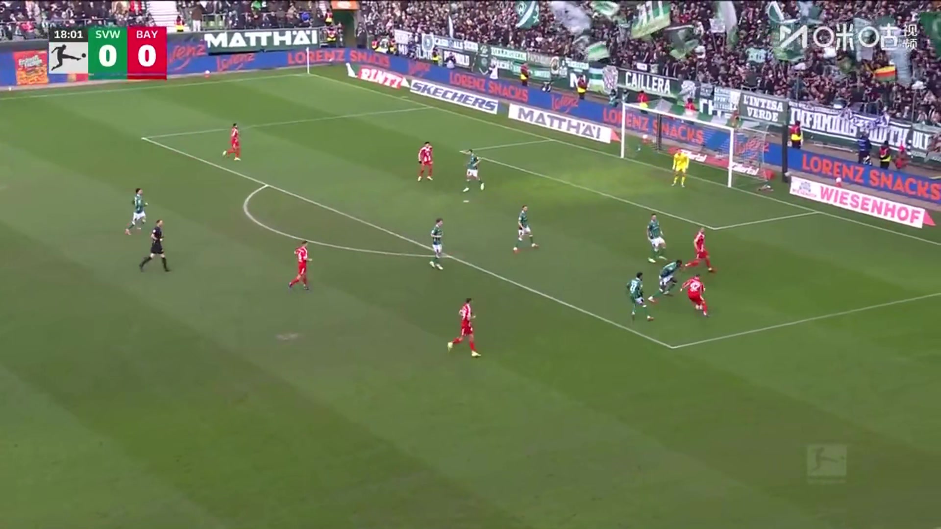 联赛第25球！卡尔连过3人造点，凯恩点射破门，拜仁1-0不莱梅