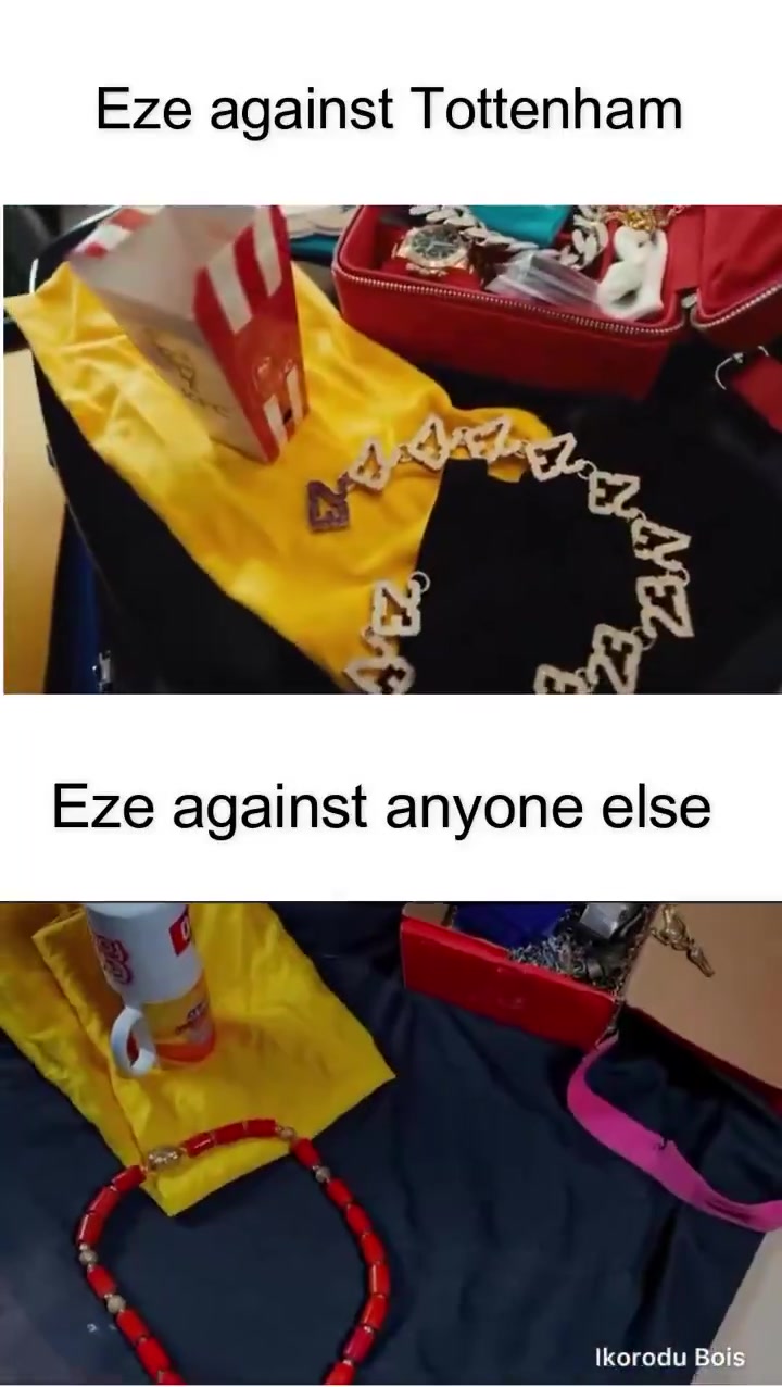 【足球】正版盗版！网友恶搞：面对热刺的埃泽vs面对其他球队的埃泽