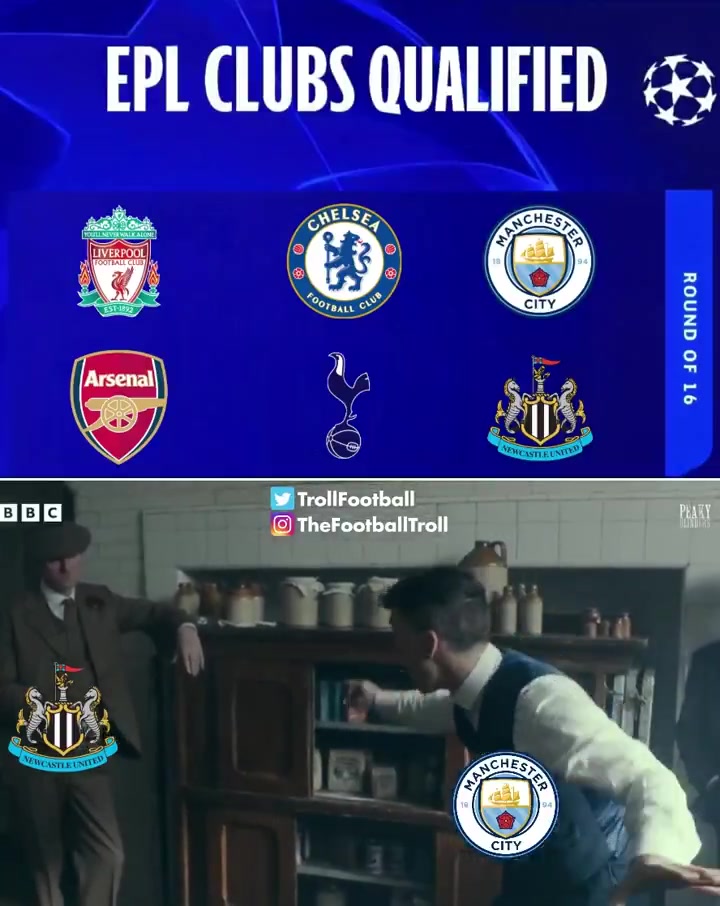 【阿森纳】曼联：这TM谁做的？国外网友恶搞英超6队晋级16强