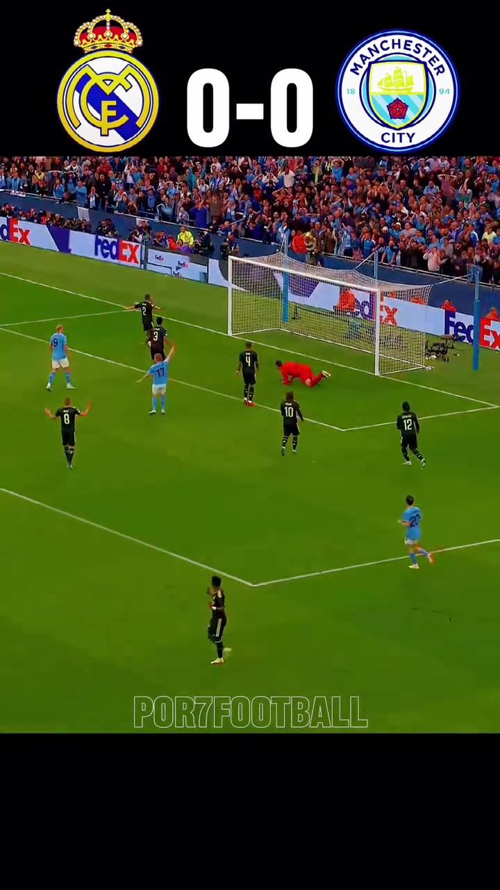 [体育视频]连续五年欧冠对决？回顾23年欧冠曼城4比0横扫皇马！