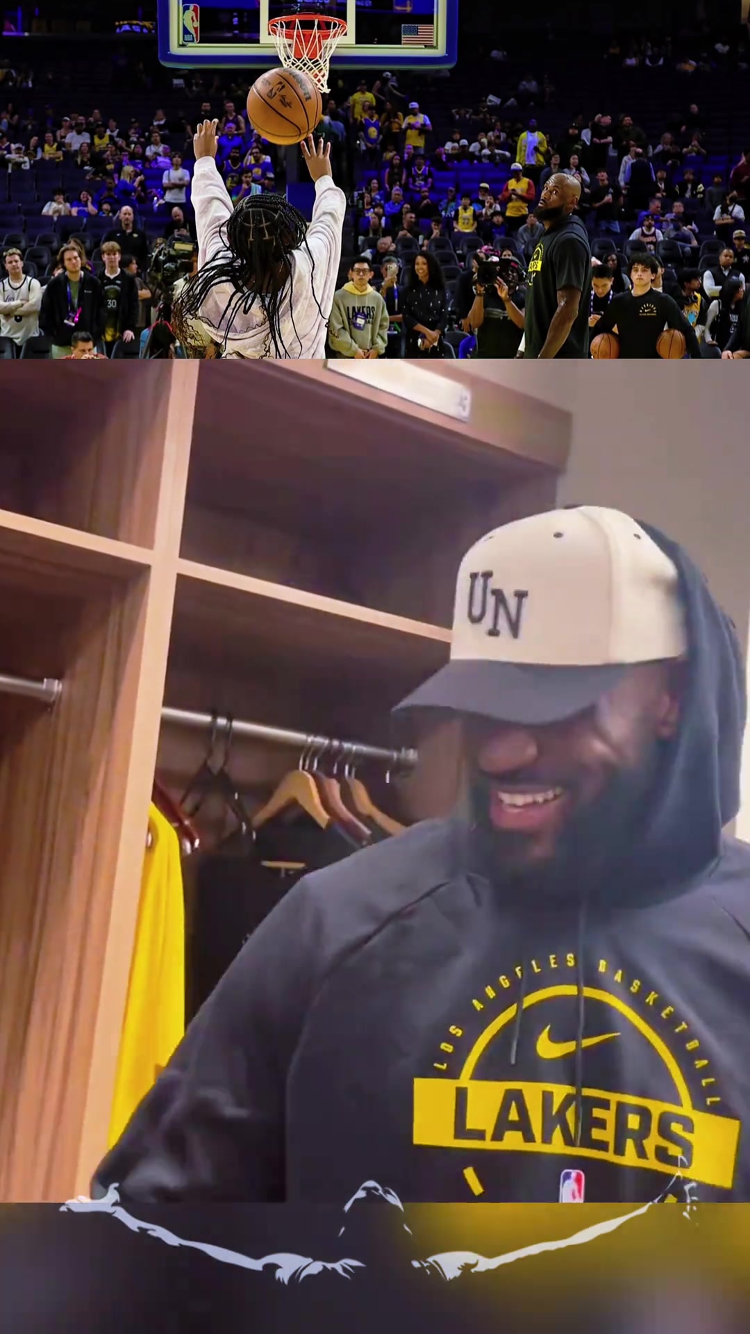 詹姆斯谈第一次带女儿朱莉客场之旅 ：“她期待下一次旅行！